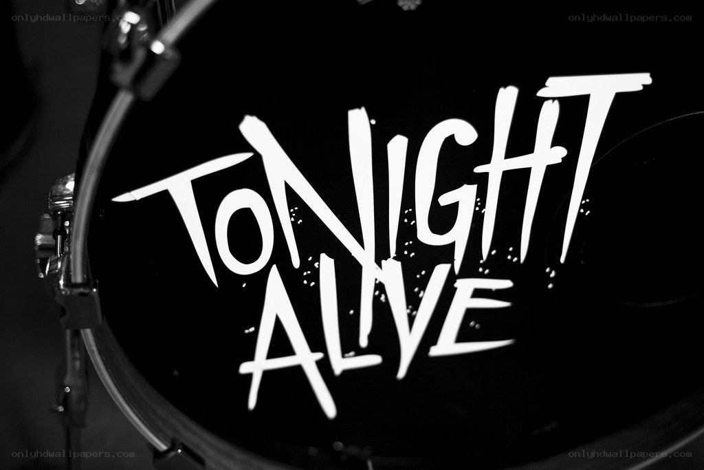 Tonight Alive band logo on drum