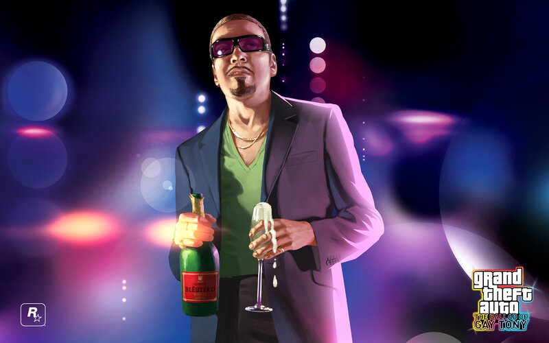 Tony in a club with champagne