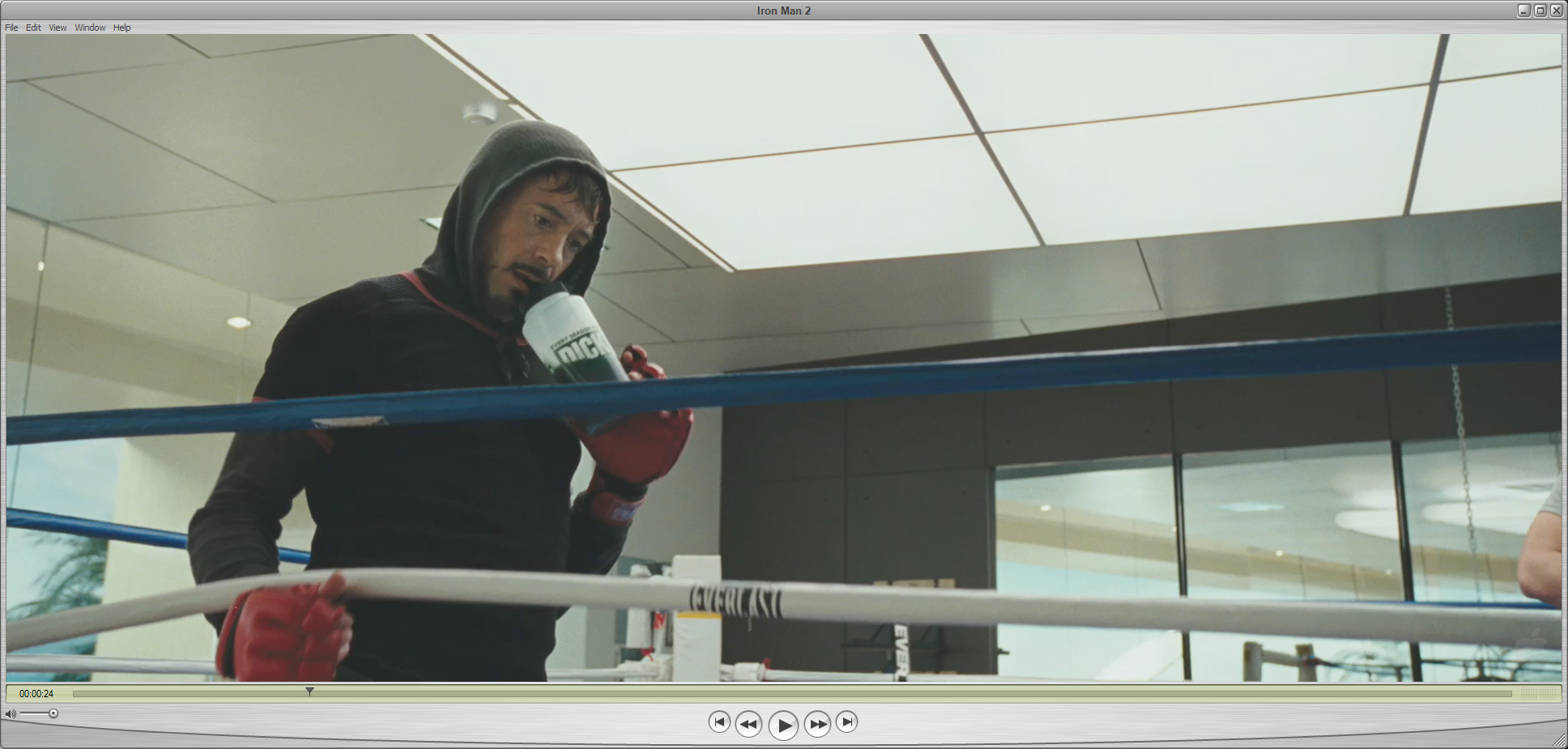 Tony Stark boxing scene