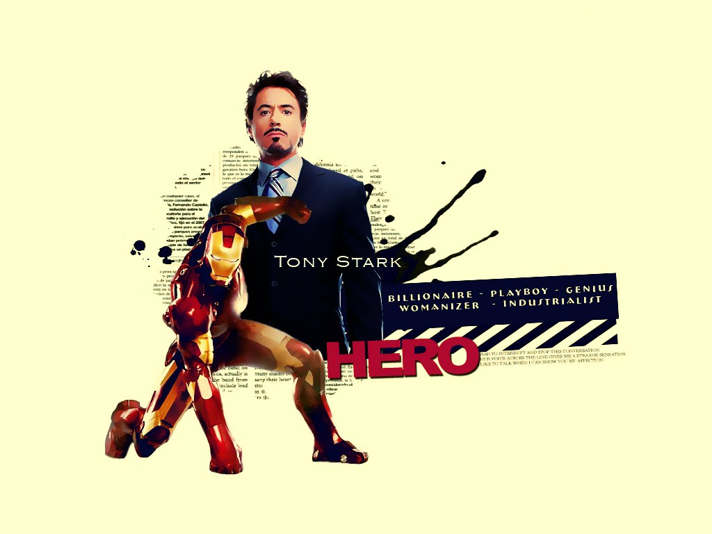 Tony Stark hero collage