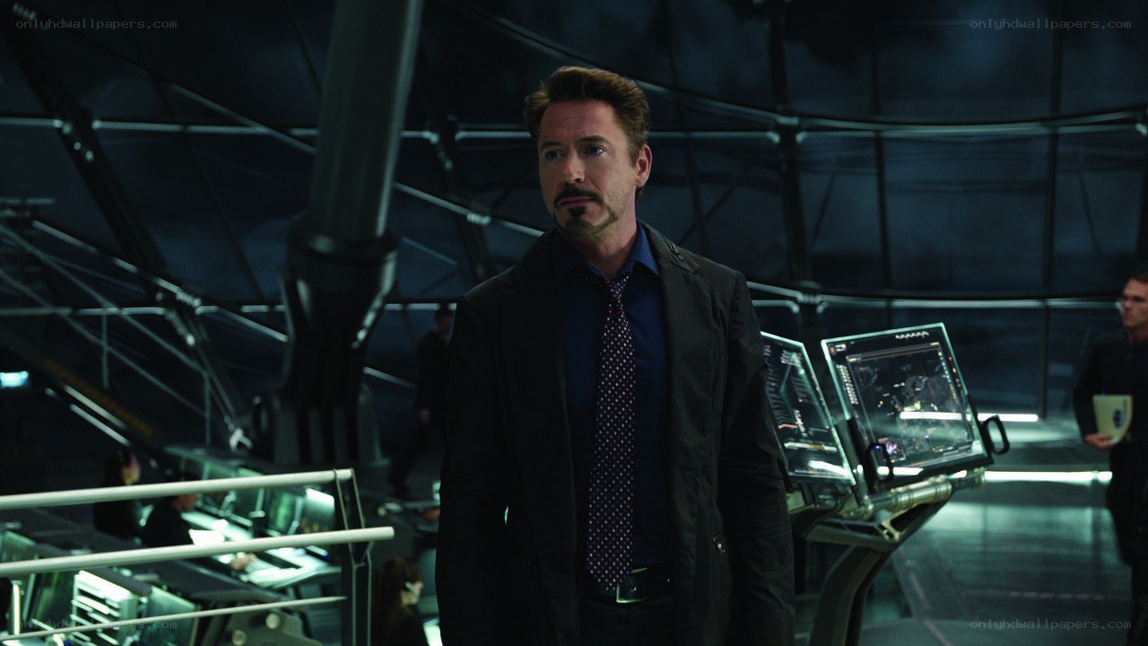 Tony Stark in a high-tech lab