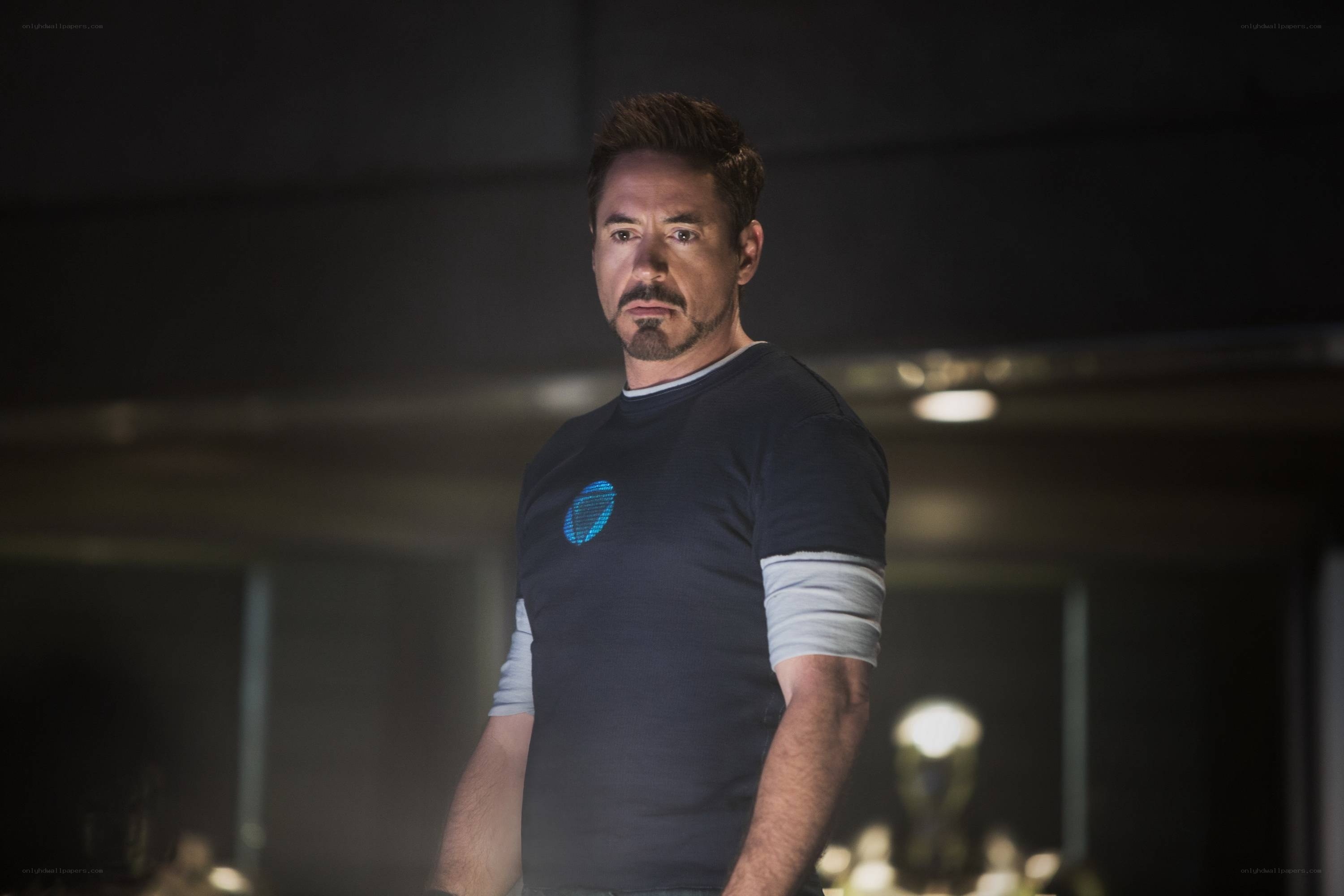 Tony Stark in his workshop