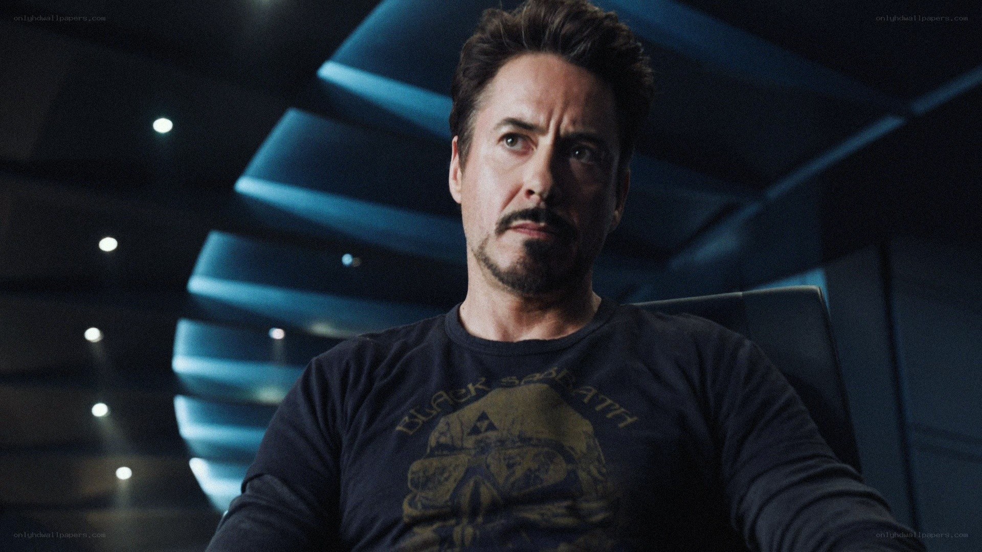 Tony Stark in his workshop