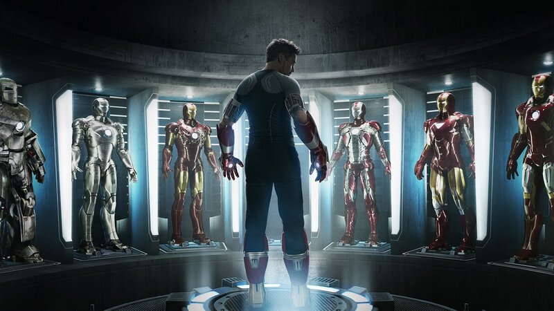 Tony Stark with Suits