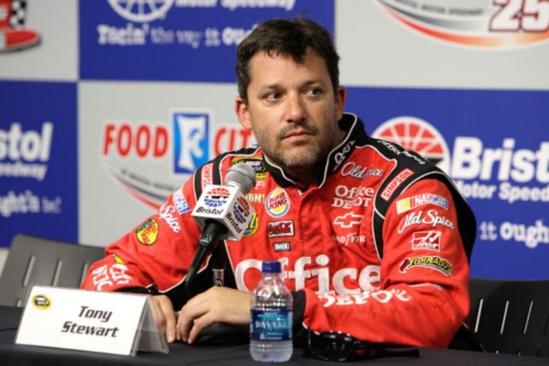 Tony Stewart at press conference
