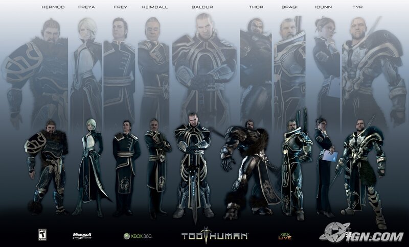 Too Human character lineup