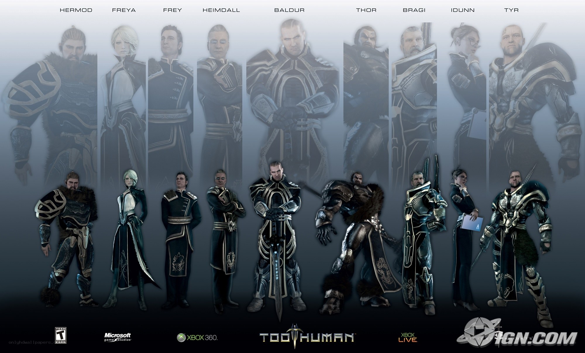 Too Human character lineup