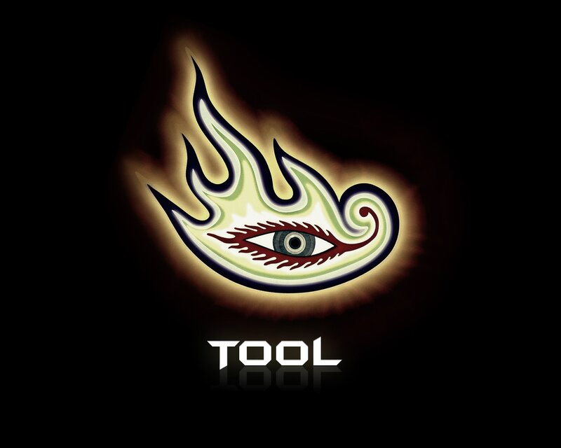 Tool band logo with eye and flame