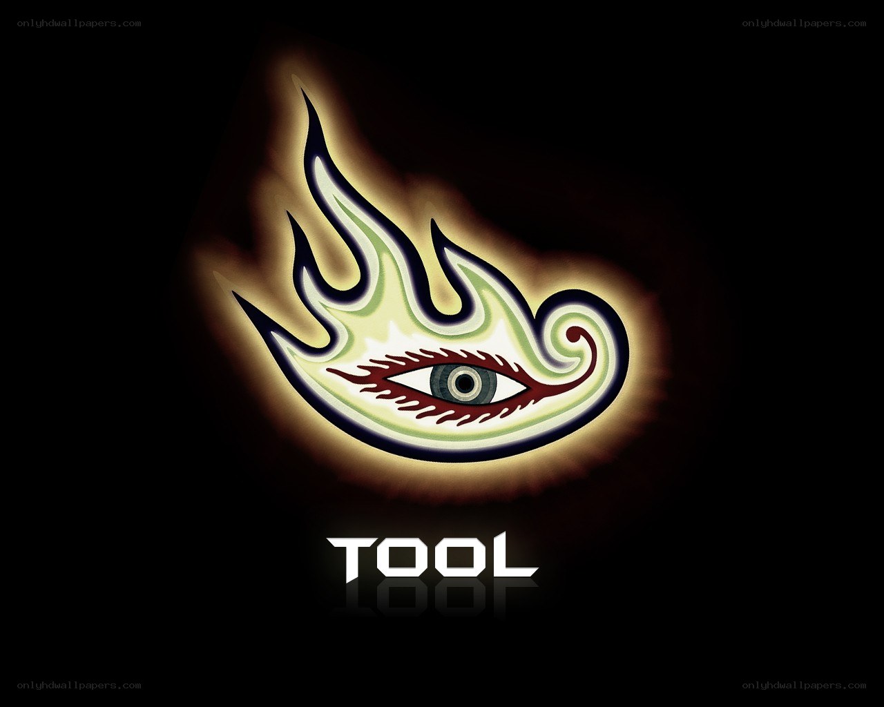 Tool band logo with eye and flame