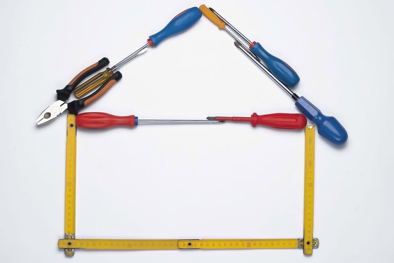 Tools arranged as a house