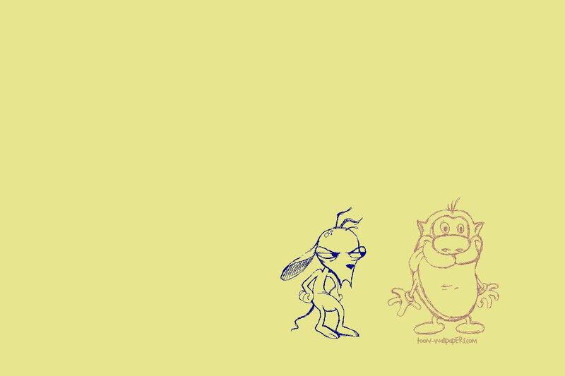 Toon characters on yellow