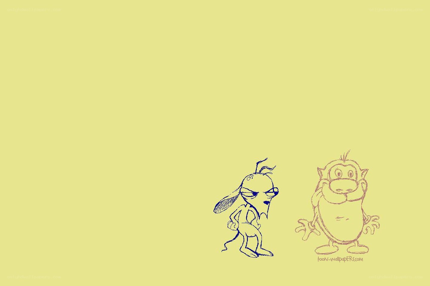 Toon characters on yellow