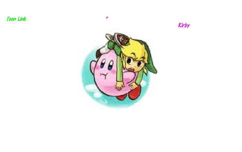 Toon Link Hugging Kirby