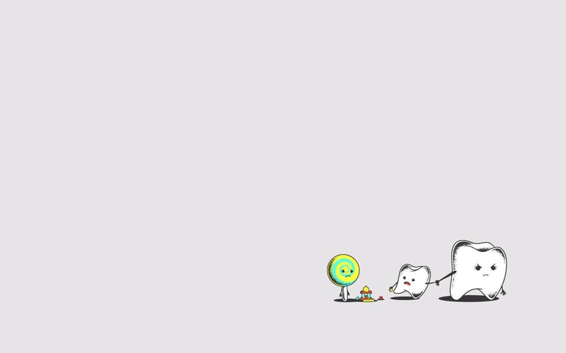tooth characters with candy