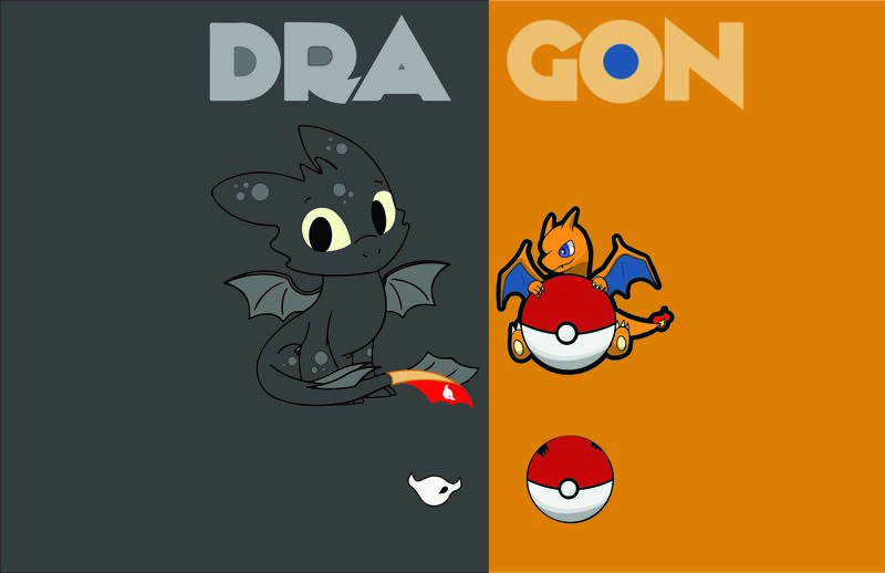 Toothless and Charizard