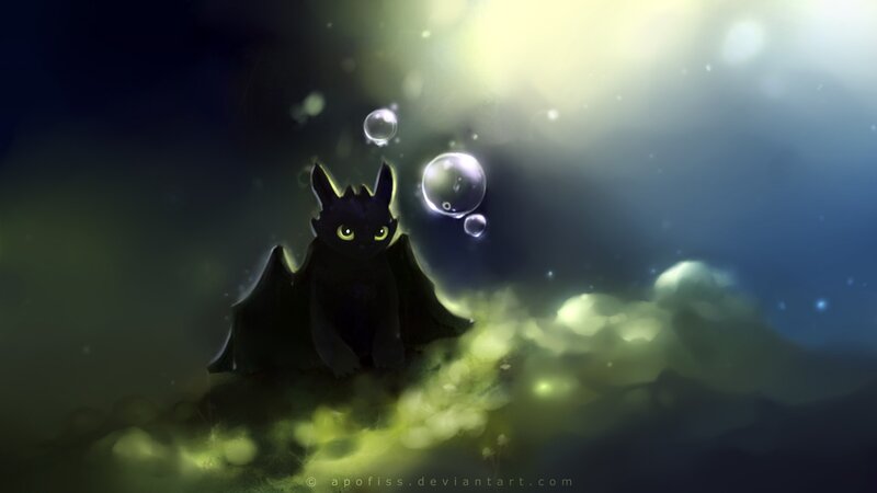 Toothless Dragon — Black