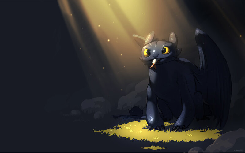 Toothless in the light