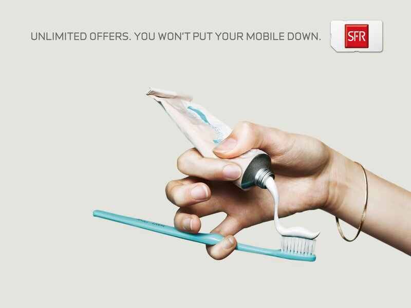 toothpaste ad with mobile offer