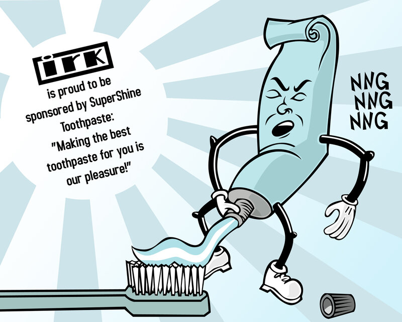 Toothpaste character cartoon
