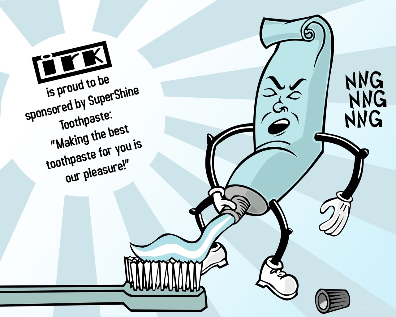 Toothpaste character cartoon
