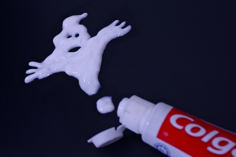 Toothpaste Ghost Shape