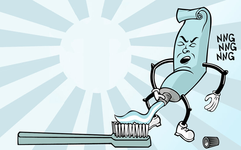 Toothpaste tube character