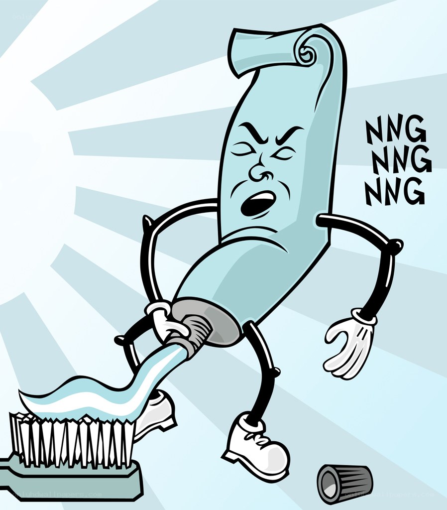 Toothpaste tube in distress