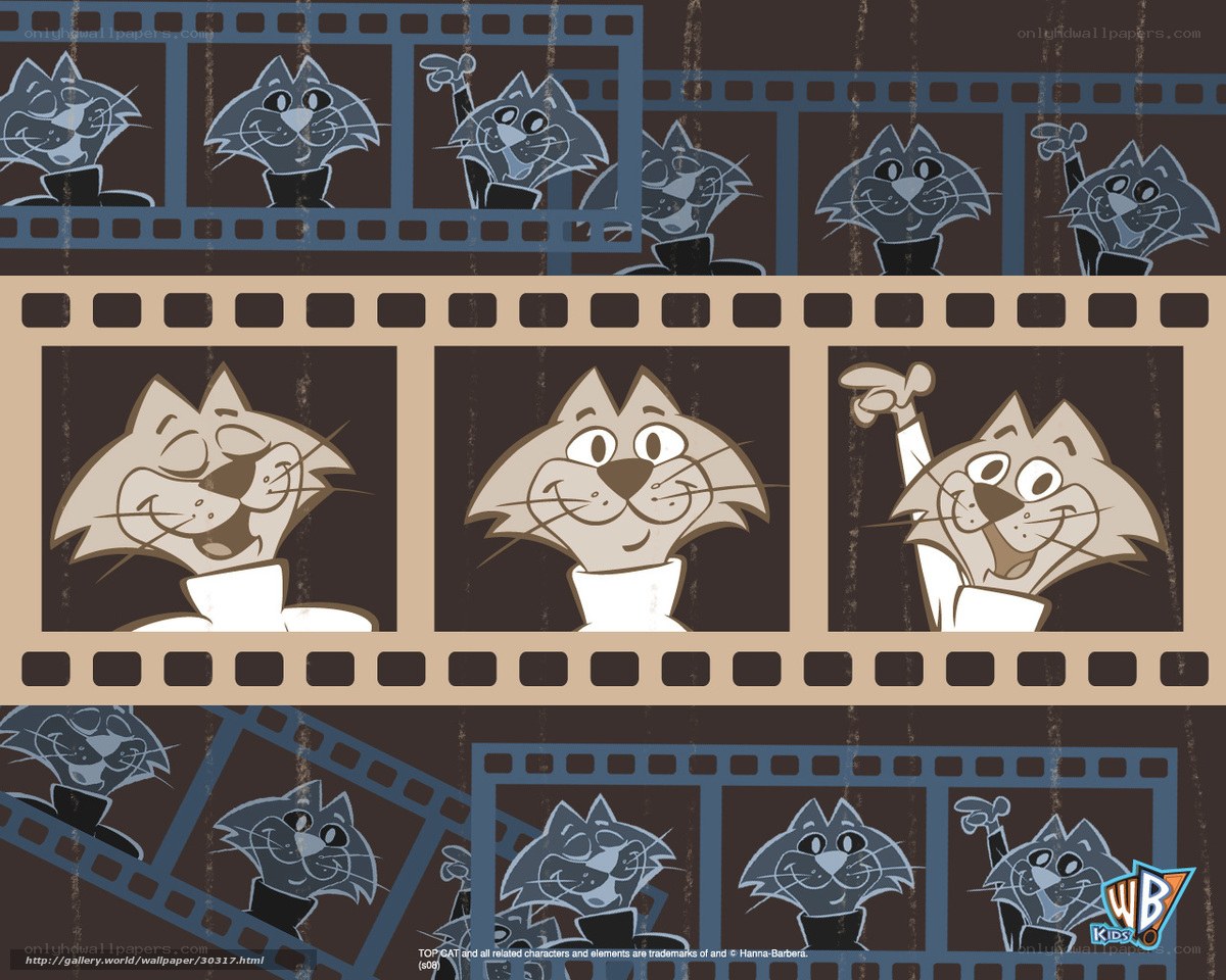 Top Cat film strip wallpaper