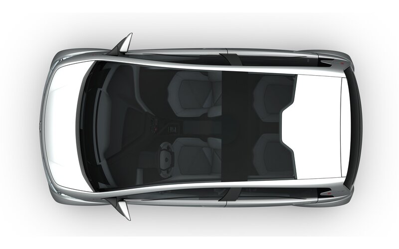 Top-down view of a car