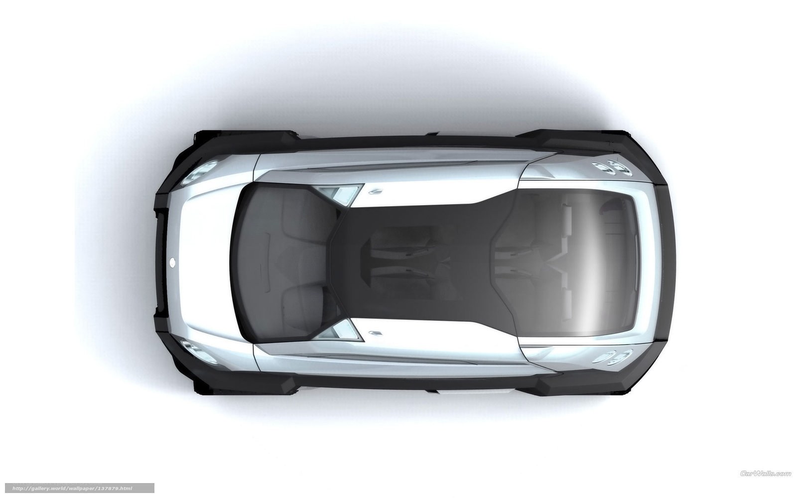 top-down view of a concept car