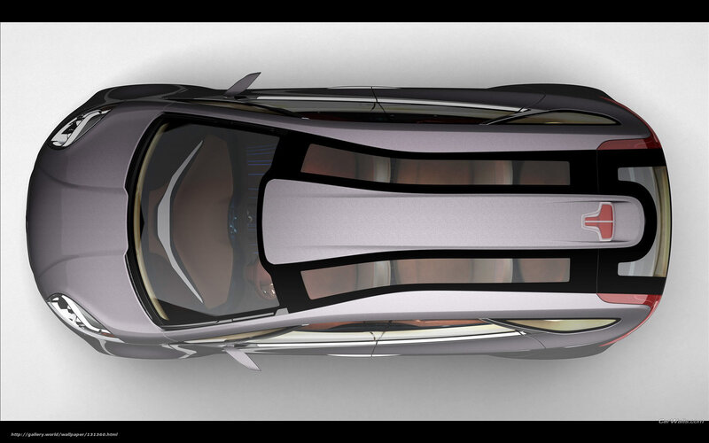 Top-down view of a concept car