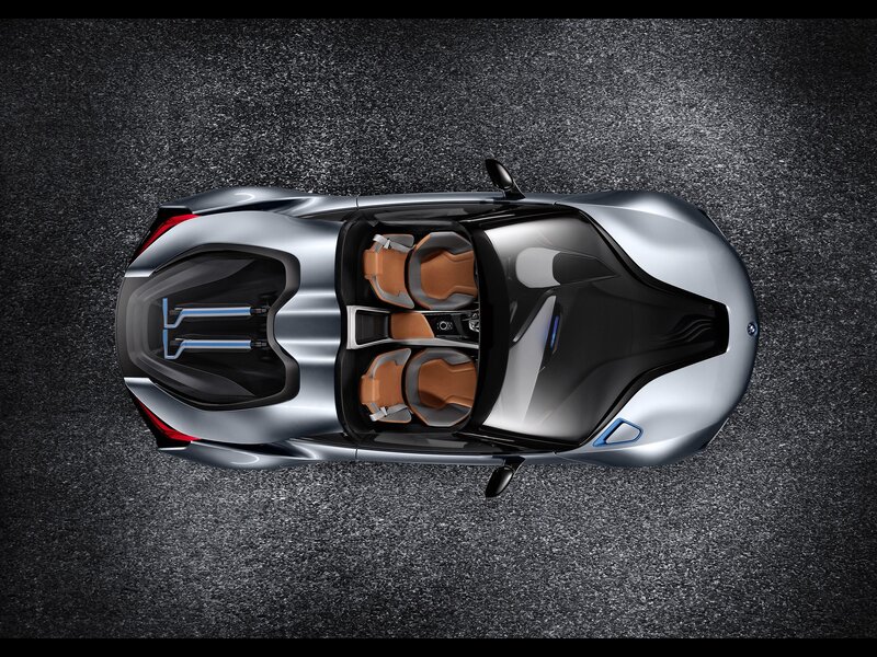 top-down view of a futuristic car