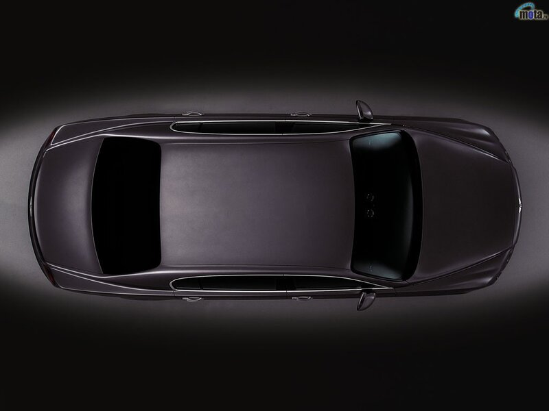 top-down view of a luxury car