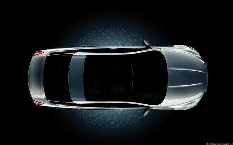 top-down view of a luxury car