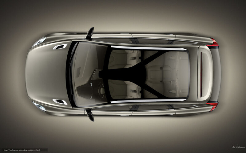 Top-down view of a luxury car
