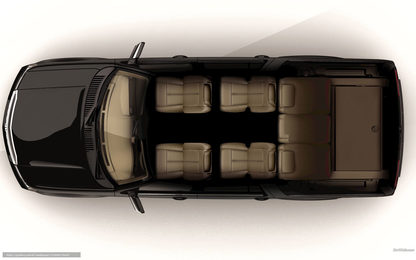 Top-down view of a luxury SUV