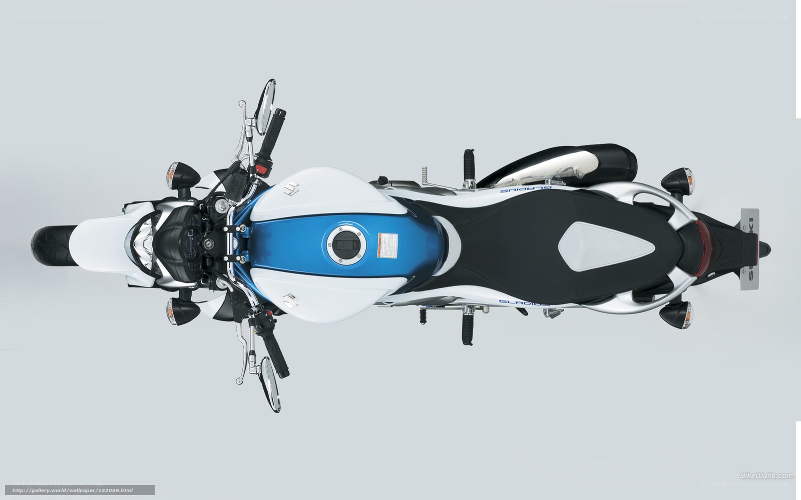 top-down view of a motorcycle