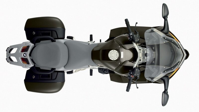 top-down view of a motorcycle