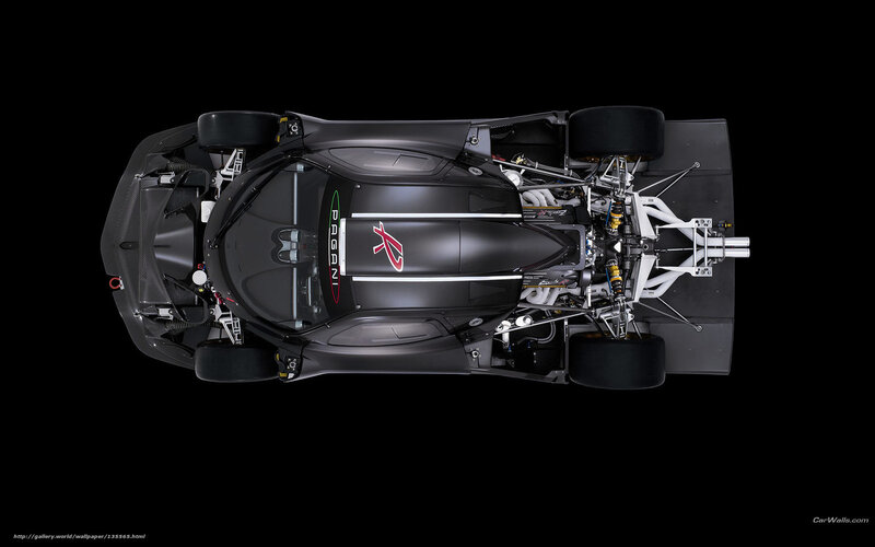 Top-down view of a race car