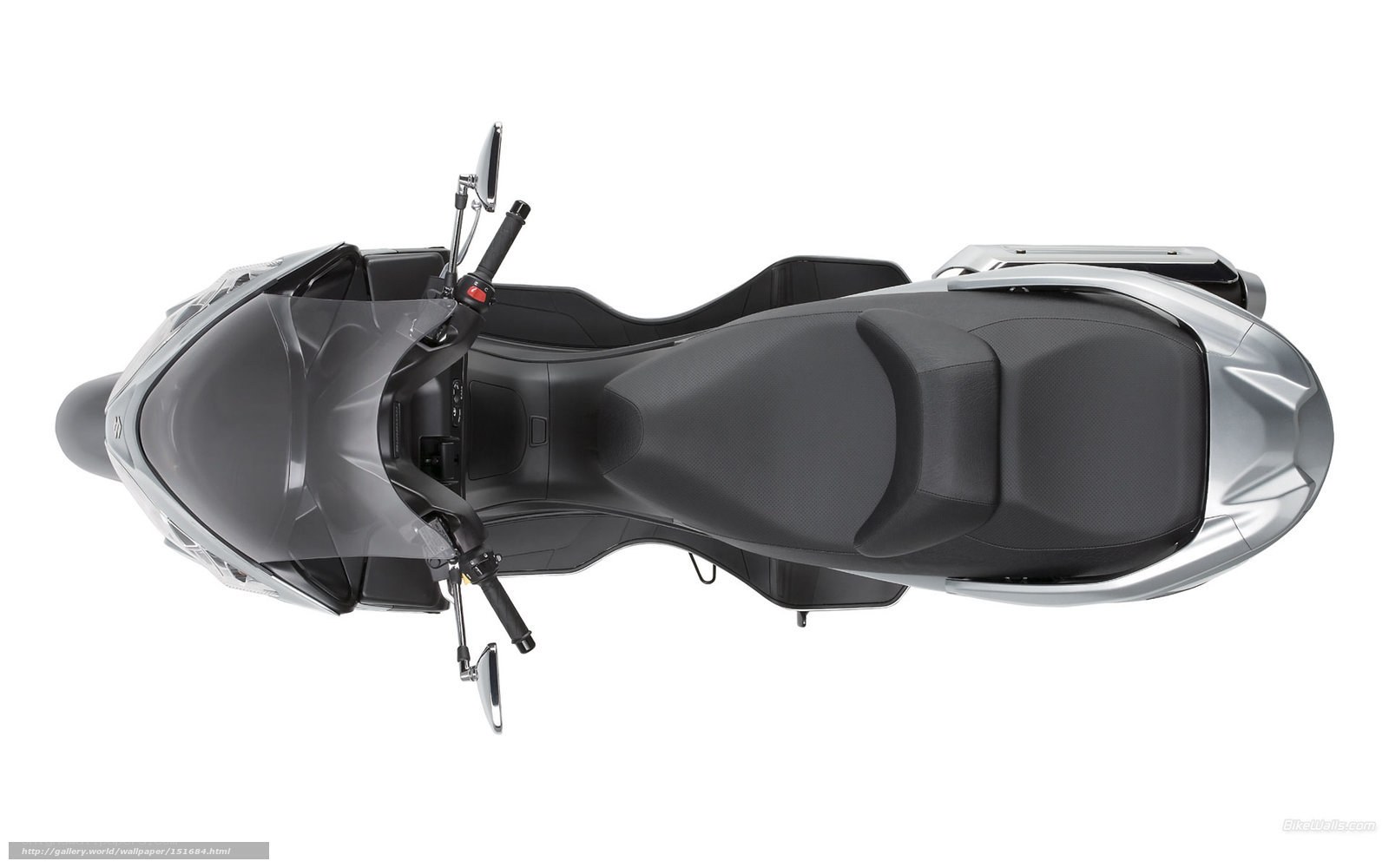 top-down view of a scooter