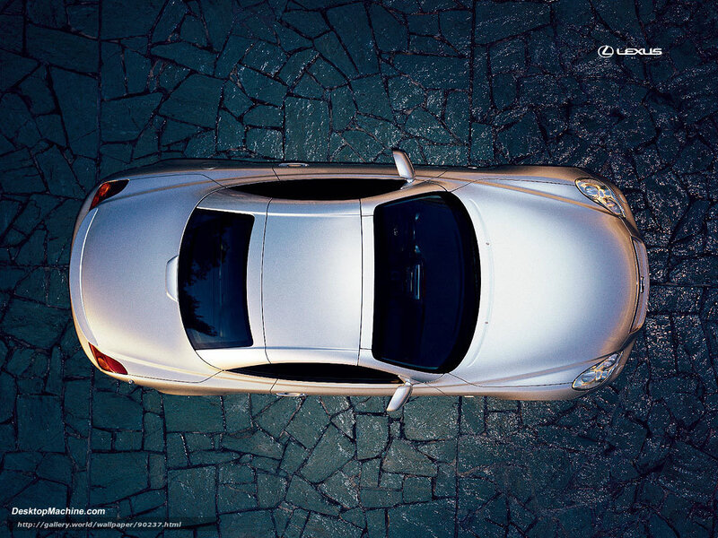 Top-down view of a silver Lexus