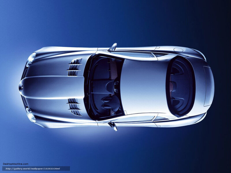Top-down view of a silver sports car