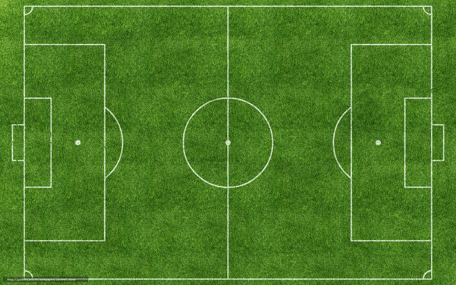 Top-down view of a soccer field
