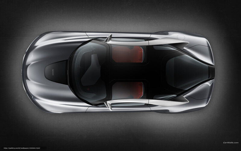 top-down view of a sports car