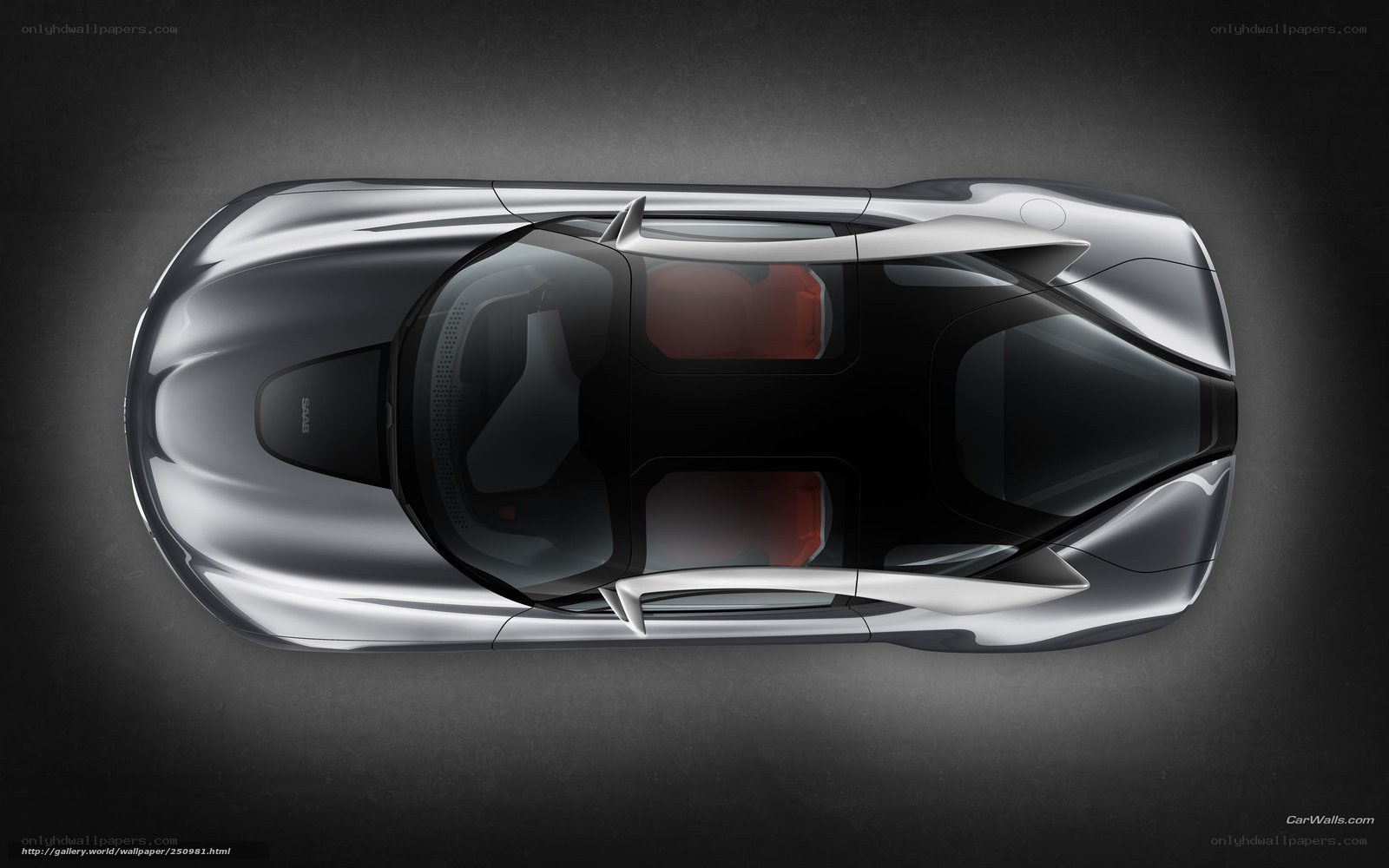 top-down view of a sports car