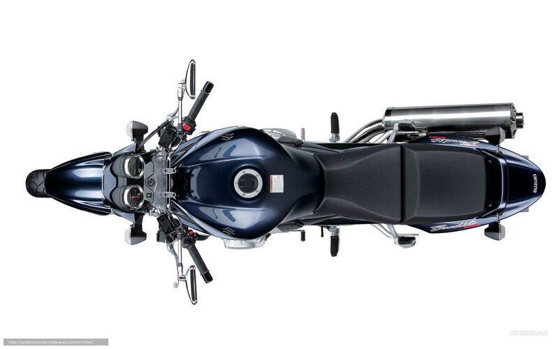 Top-down view of a Suzuki motorcycle