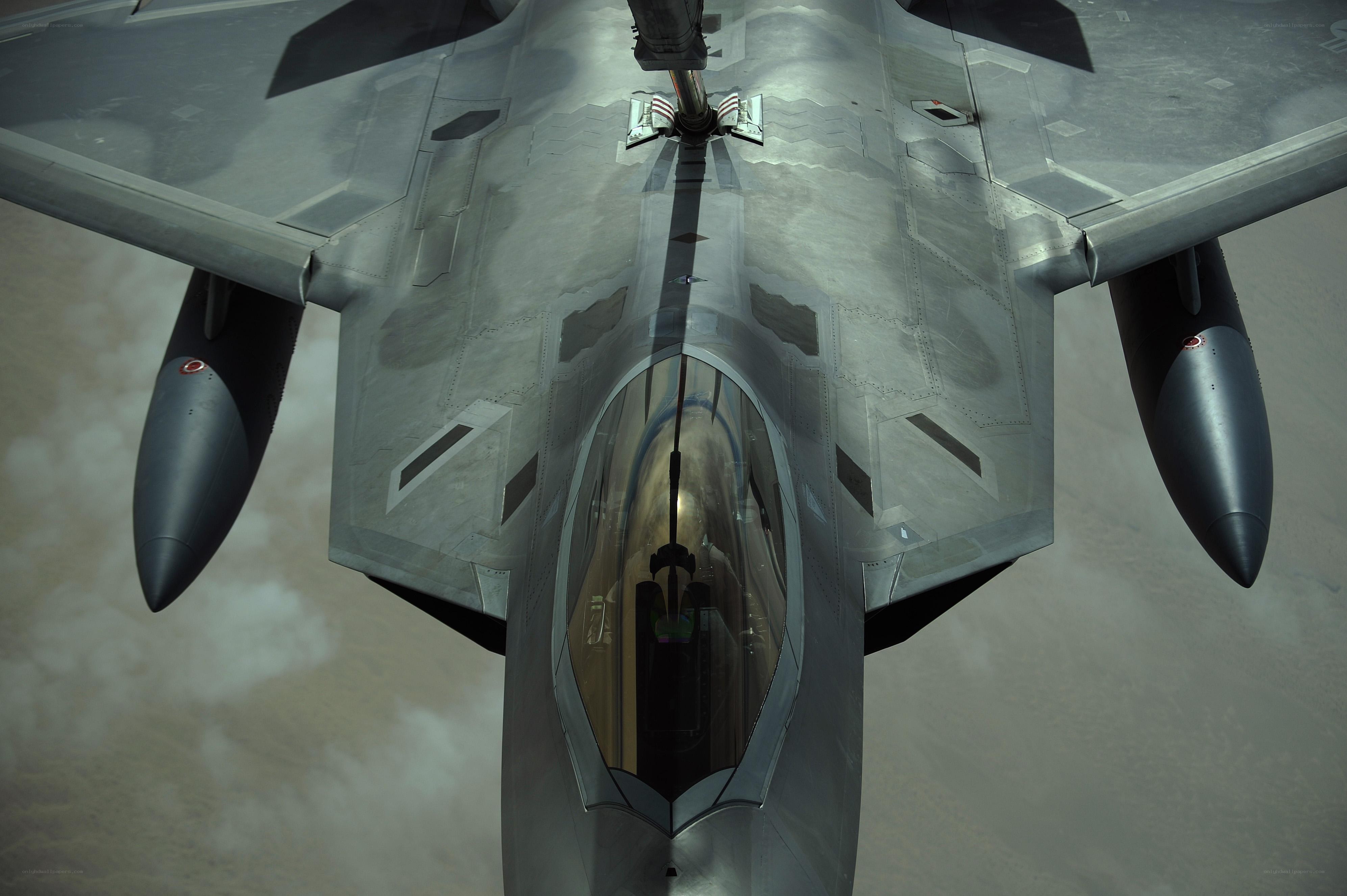 top-down view of fighter jet