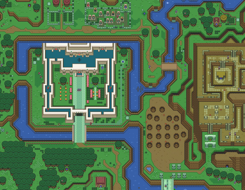Top-down view of Hyrule Castle