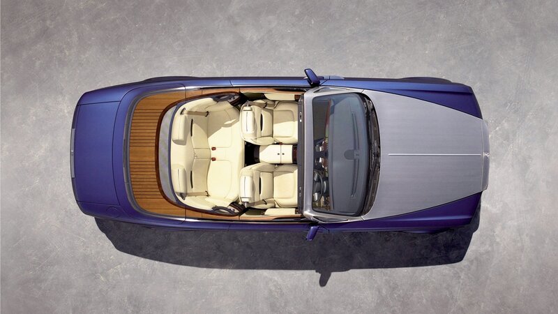 top-down view of luxury car