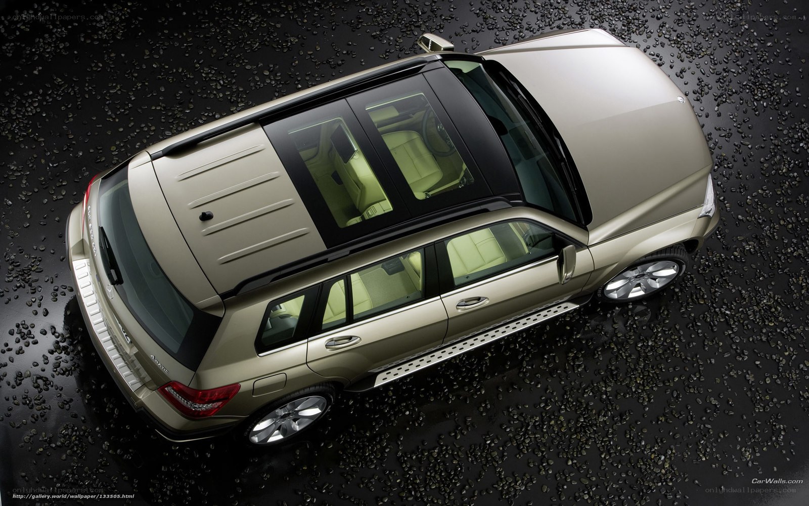 Top-down view of luxury SUV